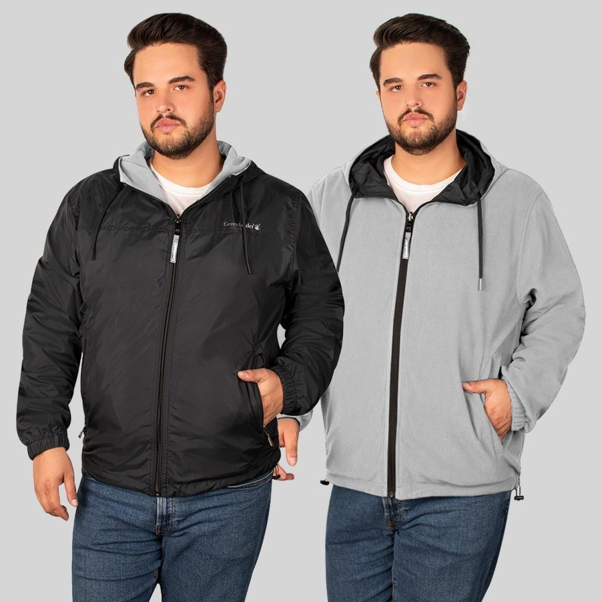 Chamarra Bomber Hombre Doble Vista Tallas Extra Greenlander - Greenlander