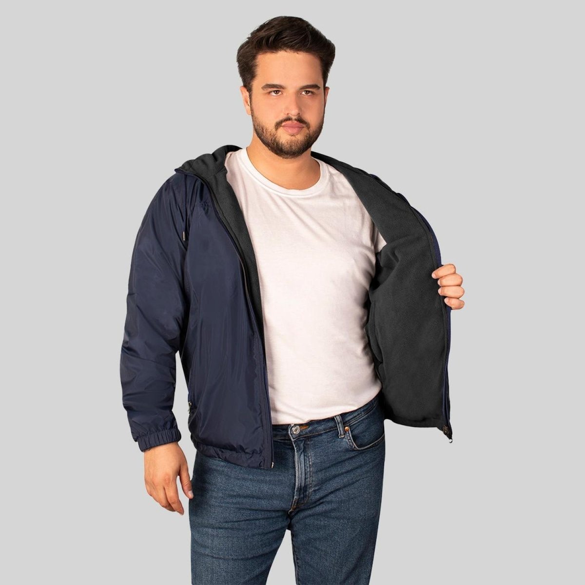 Chamarra Bomber Hombre Doble Vista Tallas Extra Greenlander - Greenlander