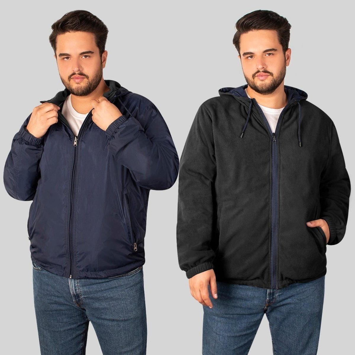 Chamarra Bomber Hombre Doble Vista Tallas Extra Greenlander - Greenlander