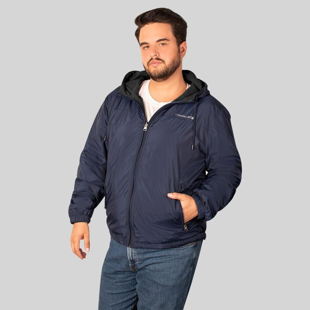 Chamarra Bomber Hombre Doble Vista Tallas Extra Greenlander - Greenlander