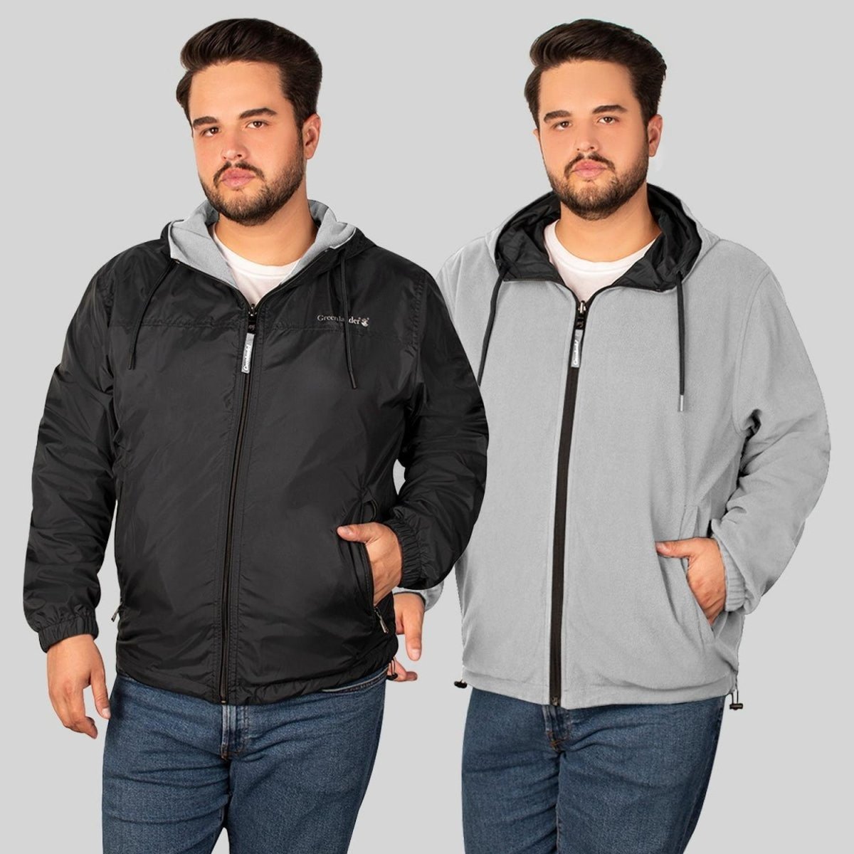 Chamarra Bomber Hombre Doble Vista Tallas Extra Greenlander - Greenlander