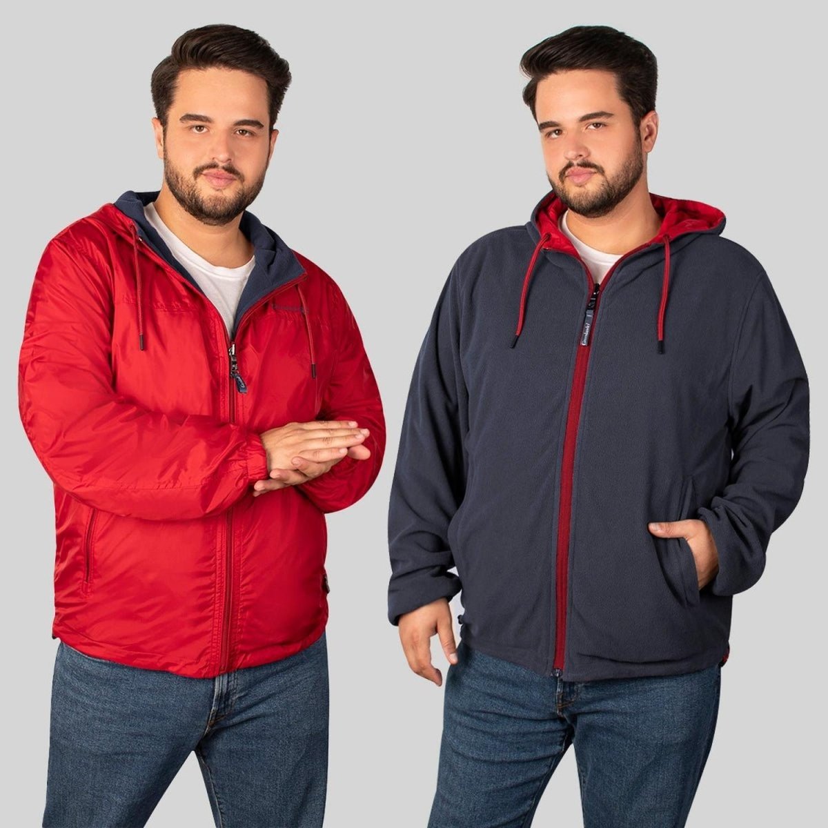 Chamarra Bomber Hombre Doble Vista Tallas Extra Greenlander - Greenlander