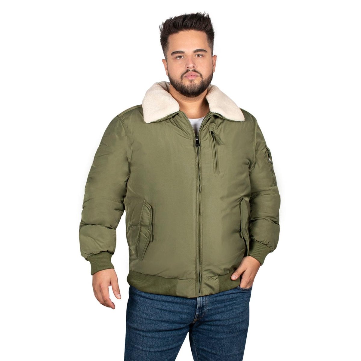 Chamarra Bomber Para Hombre Greenlander Tallas Extras - Greenlander