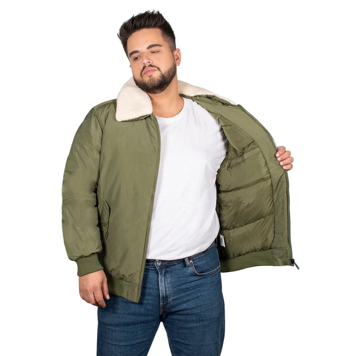 Chamarra Bomber Para Hombre Greenlander Tallas Extras - Greenlander