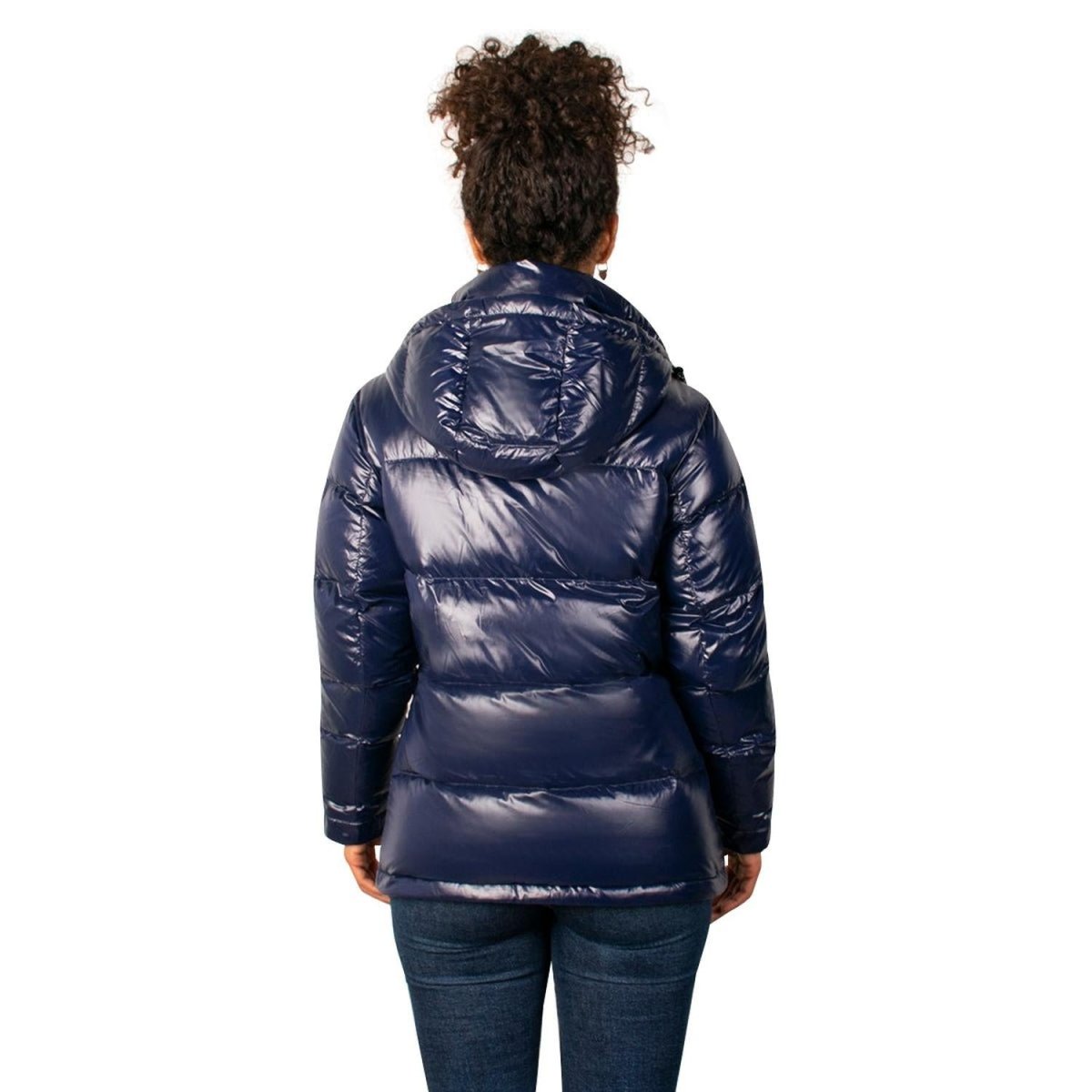 Chamarra Capitonada Brillosa De Pluma Mujer - Greenlander