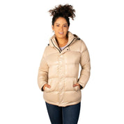 Chamarra Capitonada Brillosa De Pluma Mujer - Greenlander