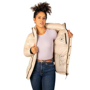 Chamarra Capitonada Brillosa De Pluma Mujer - Greenlander