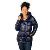 Chamarra Capitonada Brillosa De Pluma Mujer - Greenlander