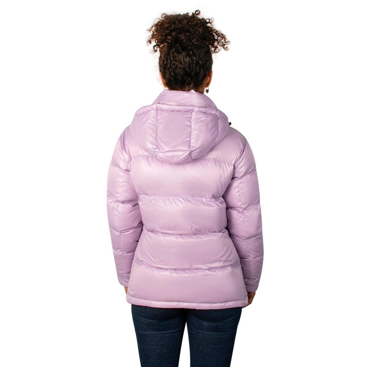 Chamarra Capitonada Brillosa De Pluma Mujer - Greenlander