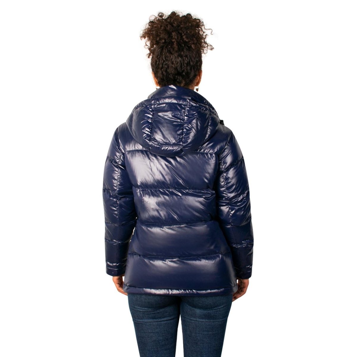 Chamarra Capitonada Brillosa De Pluma Mujer - Greenlander