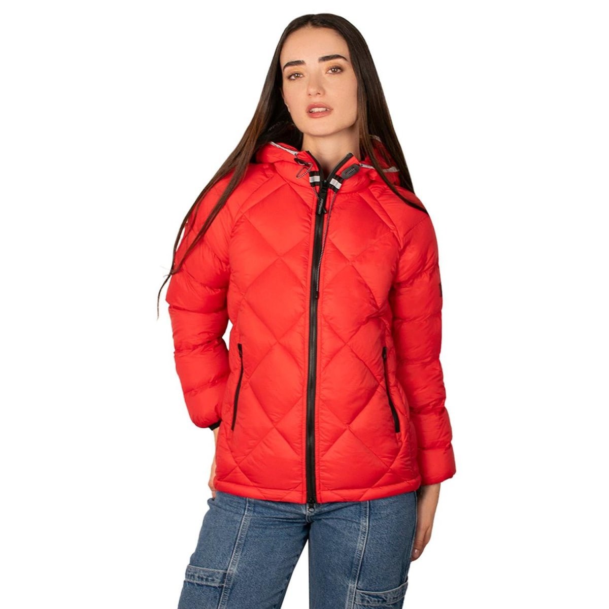 Chamarra Capitonada con Capucha de Pluma Greenlander Mujer - Greenlander