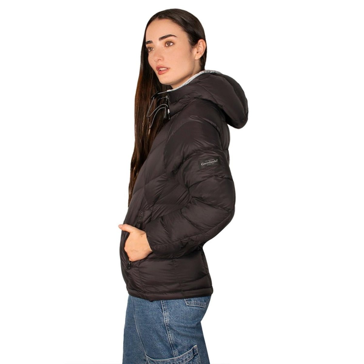 Chamarra Capitonada con Capucha de Pluma Greenlander Mujer - Greenlander