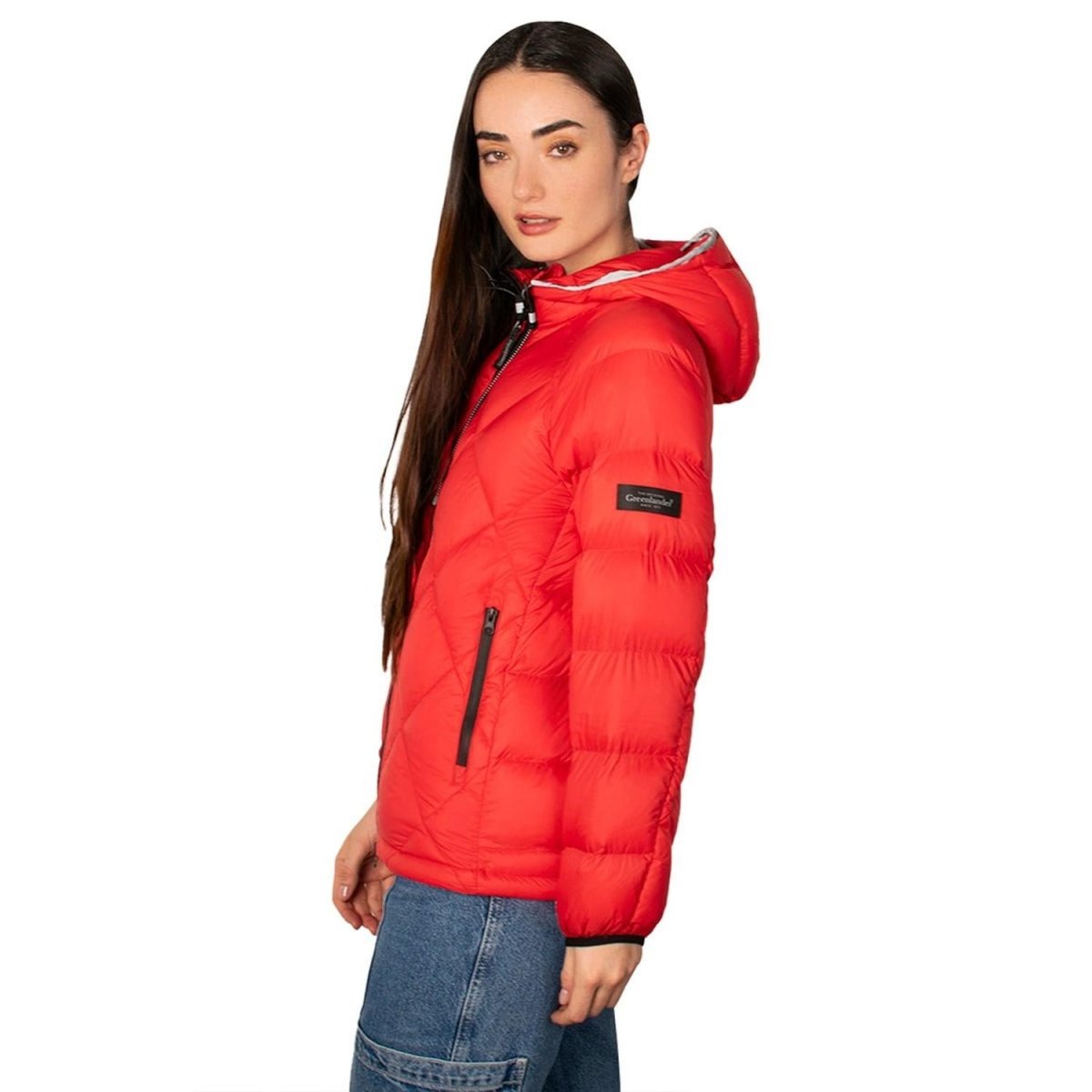 Chamarra Capitonada con Capucha de Pluma Greenlander Mujer - Greenlander