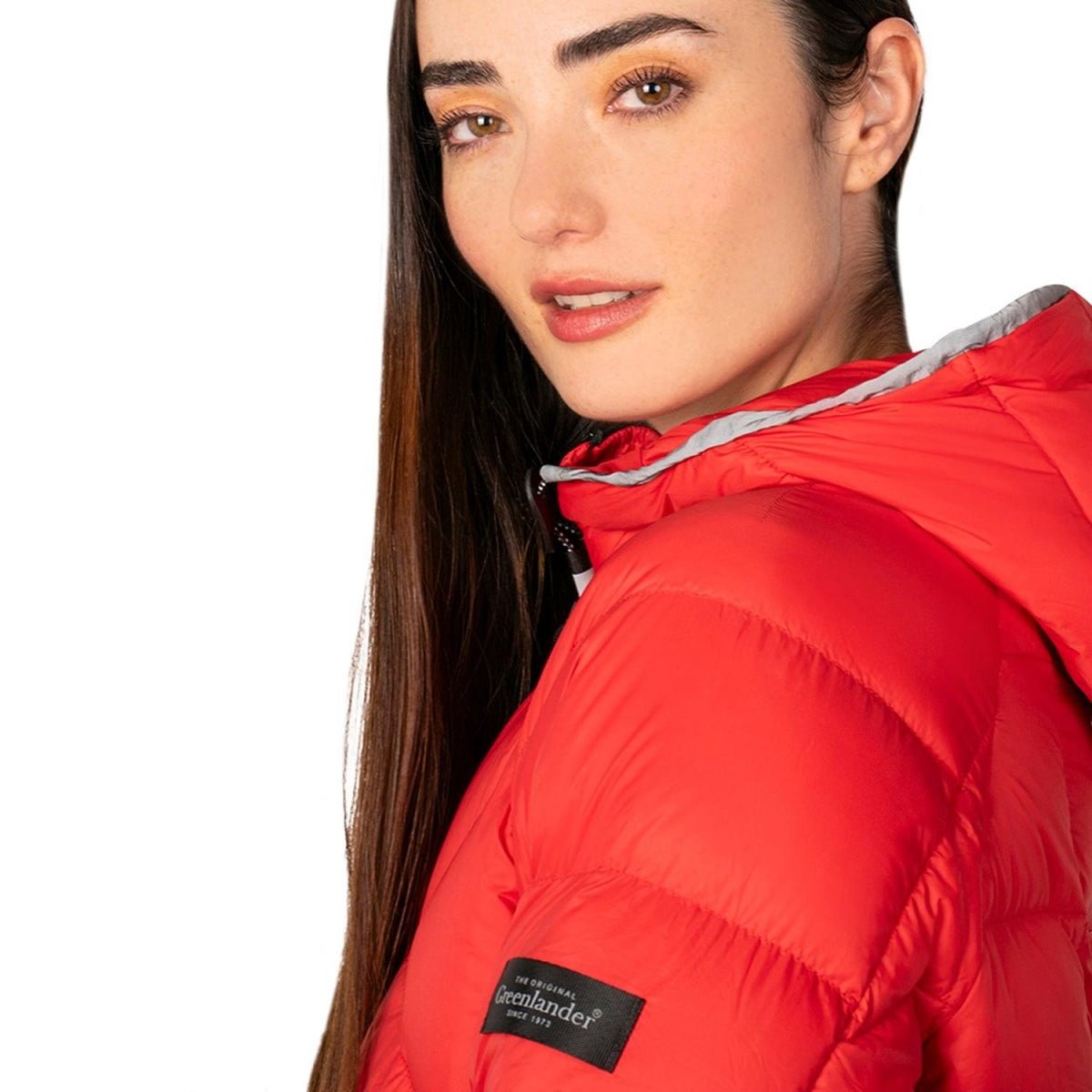 Chamarra Capitonada con Capucha de Pluma Greenlander Mujer - Greenlander