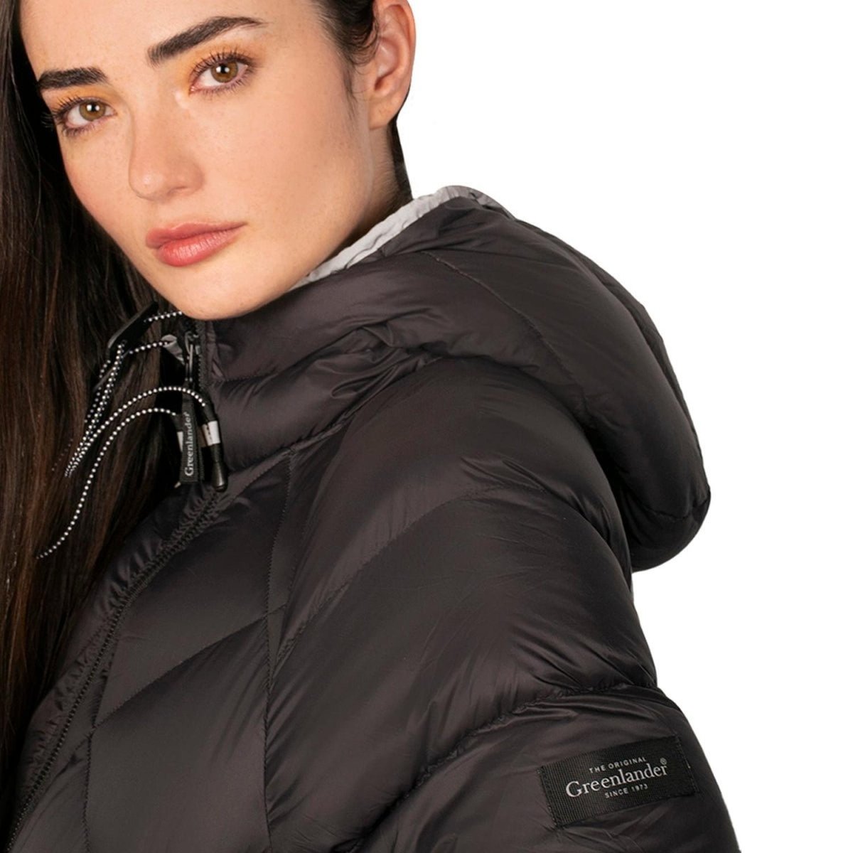 Chamarra Capitonada con Capucha de Pluma Greenlander Mujer - Greenlander