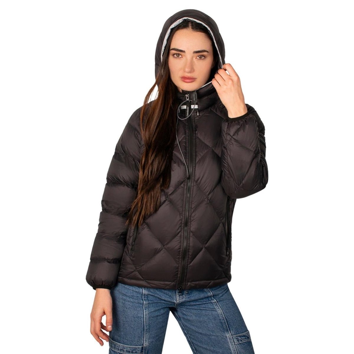 Chamarra Capitonada con Capucha de Pluma Greenlander Mujer - Greenlander