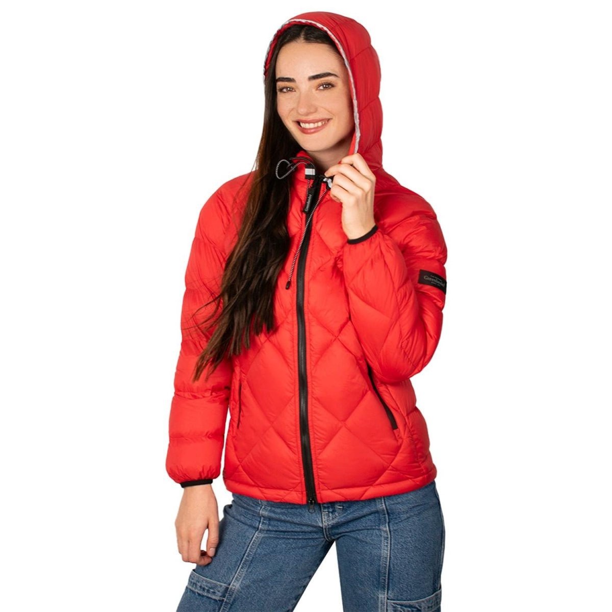 Chamarra Capitonada con Capucha de Pluma Greenlander Mujer - Greenlander