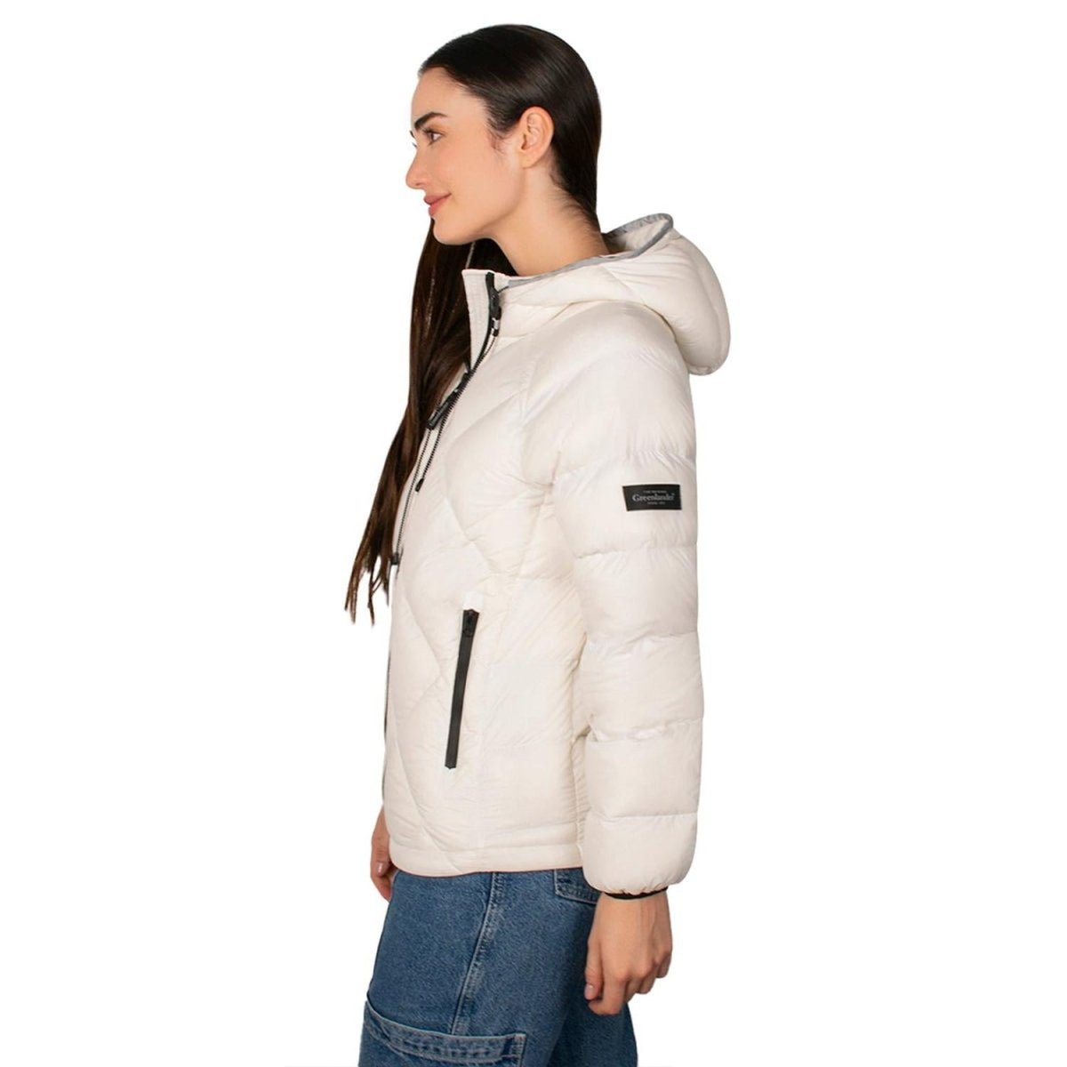 Chamarra Capitonada con Capucha de Pluma Greenlander Mujer - Greenlander