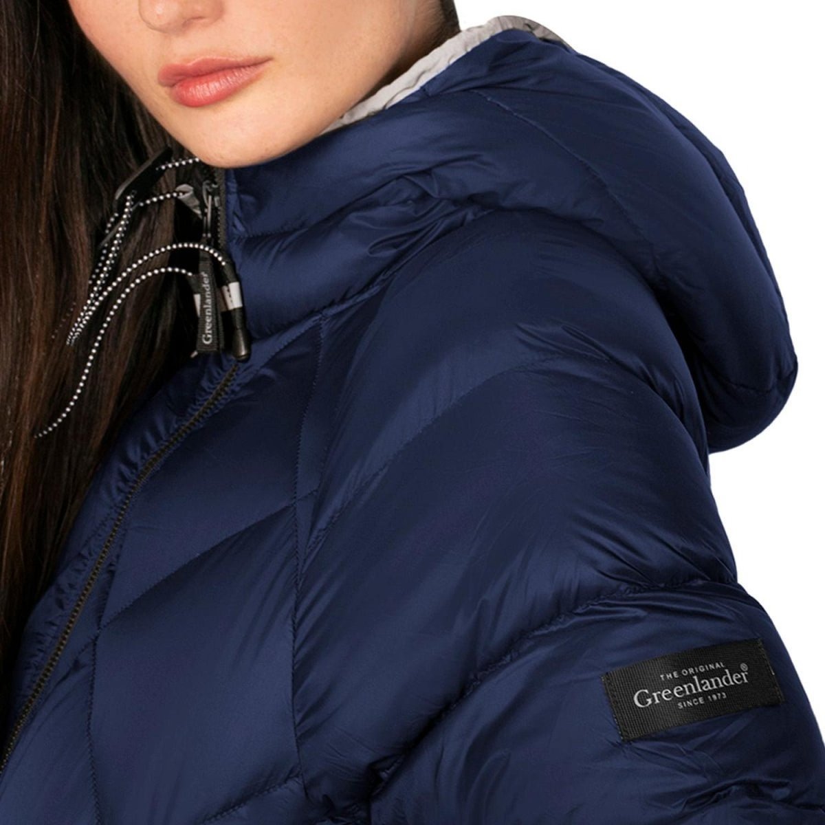 Chamarra Capitonada con Capucha de Pluma Greenlander Mujer - Greenlander