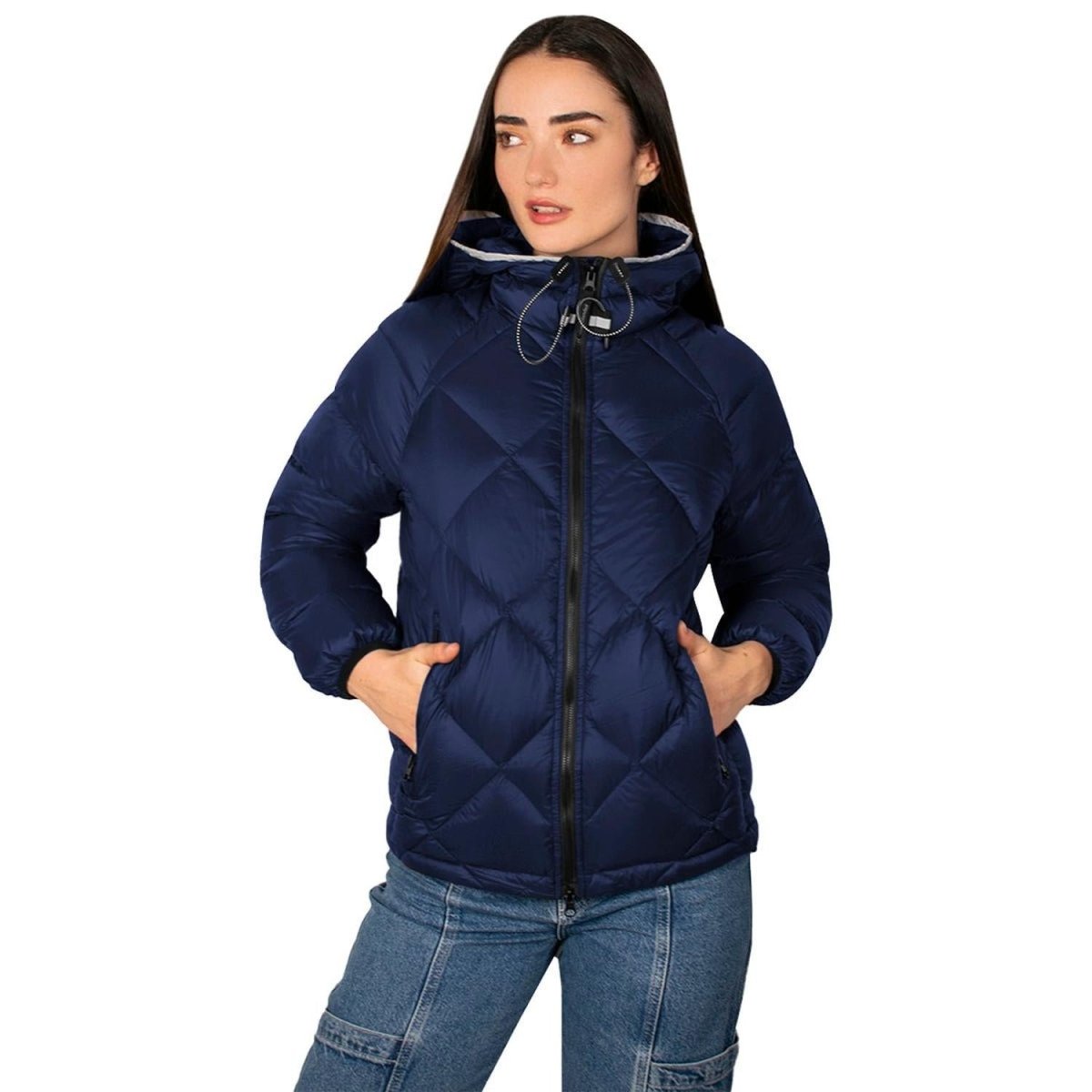 Chamarra Capitonada con Capucha de Pluma Greenlander Mujer - Greenlander