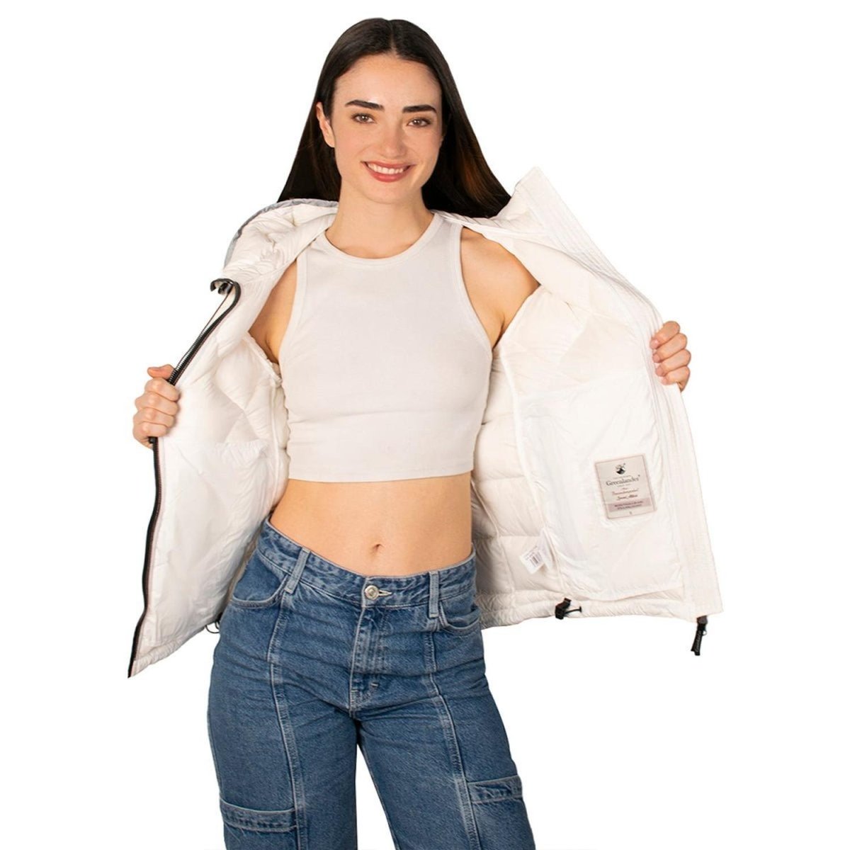 Chamarra Capitonada con Capucha de Pluma Greenlander Mujer - Greenlander