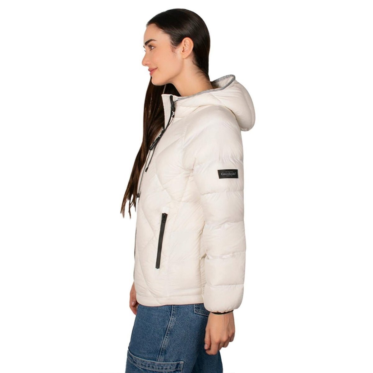 Chamarra Capitonada con Capucha de Pluma Greenlander Mujer - Greenlander