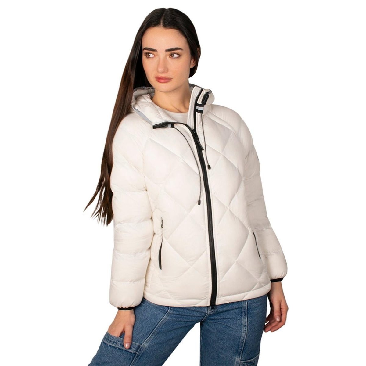 Chamarra Capitonada con Capucha de Pluma Greenlander Mujer - Greenlander