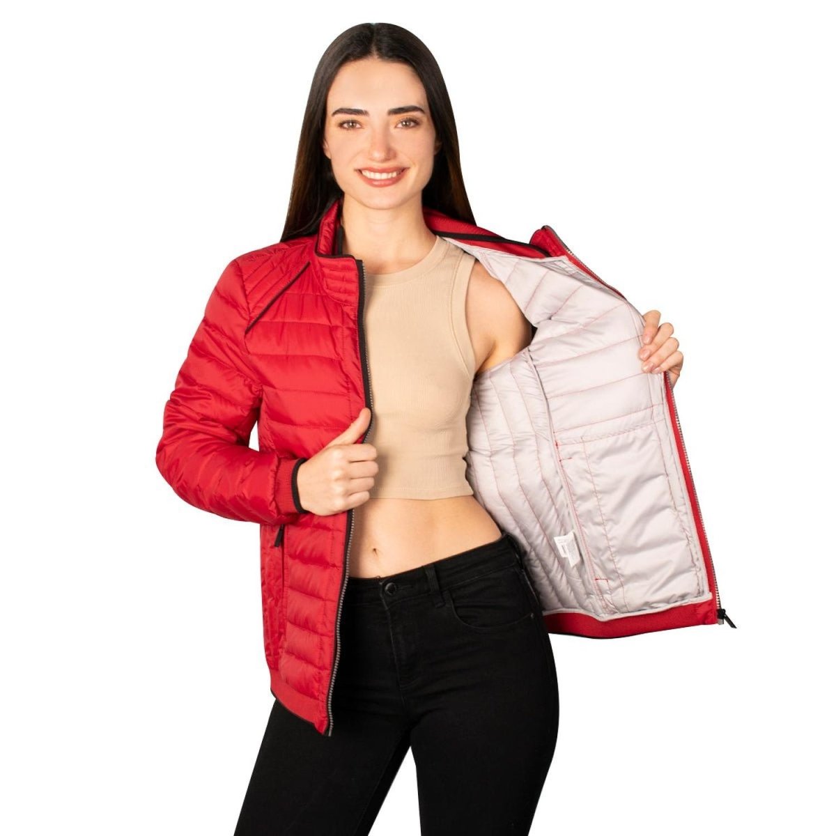 Chamarra Capitonada Con Cuello en Bies Greenlander Mujer - Greenlander