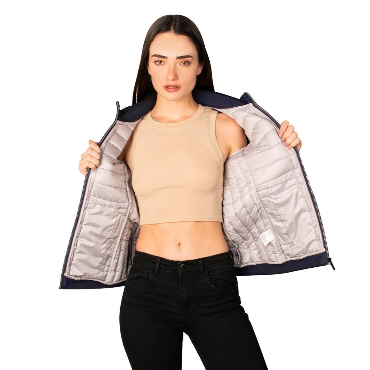 Chamarra Capitonada Con Cuello en Bies Greenlander Mujer - Greenlander