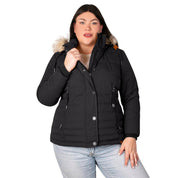Chamarra Capitonada Con Gorro Desmontable de Peluche Greenlander Mujer Plus Size - Greenlander