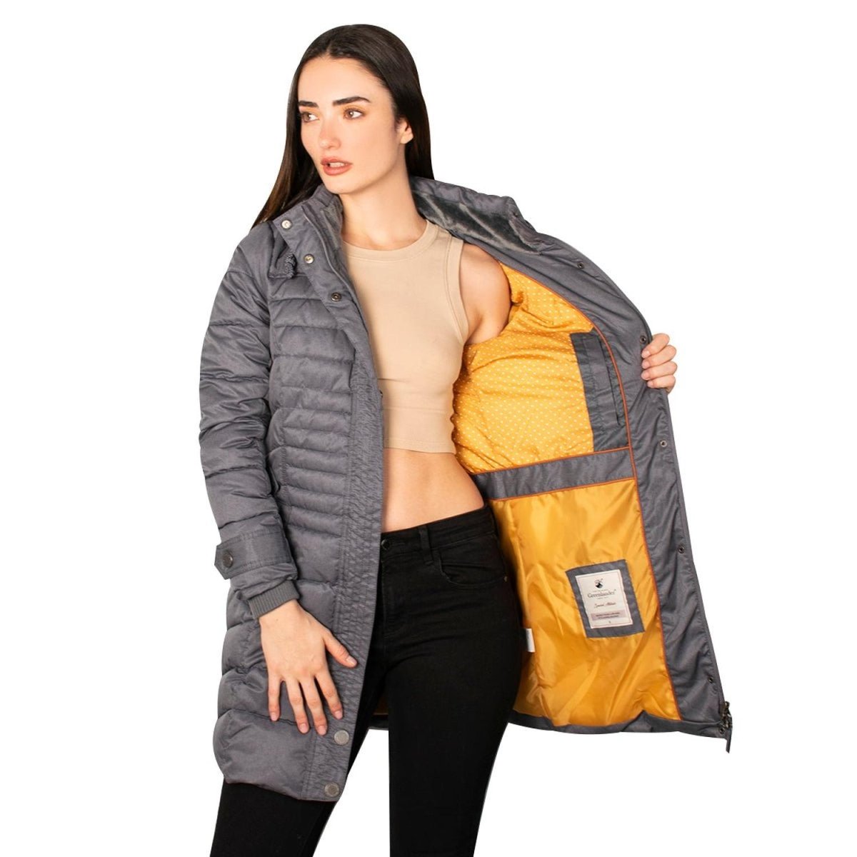 Chamarra Capitonada Con Gorro Desmontable Greenlander Mujer - Greenlander