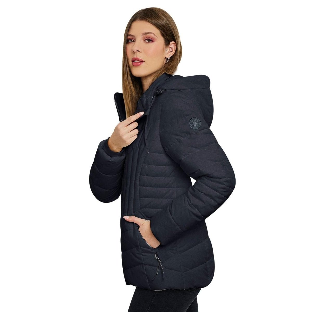 Chamarra Capitonada Con Gorro Desmontable Greenlander Mujer - Greenlander