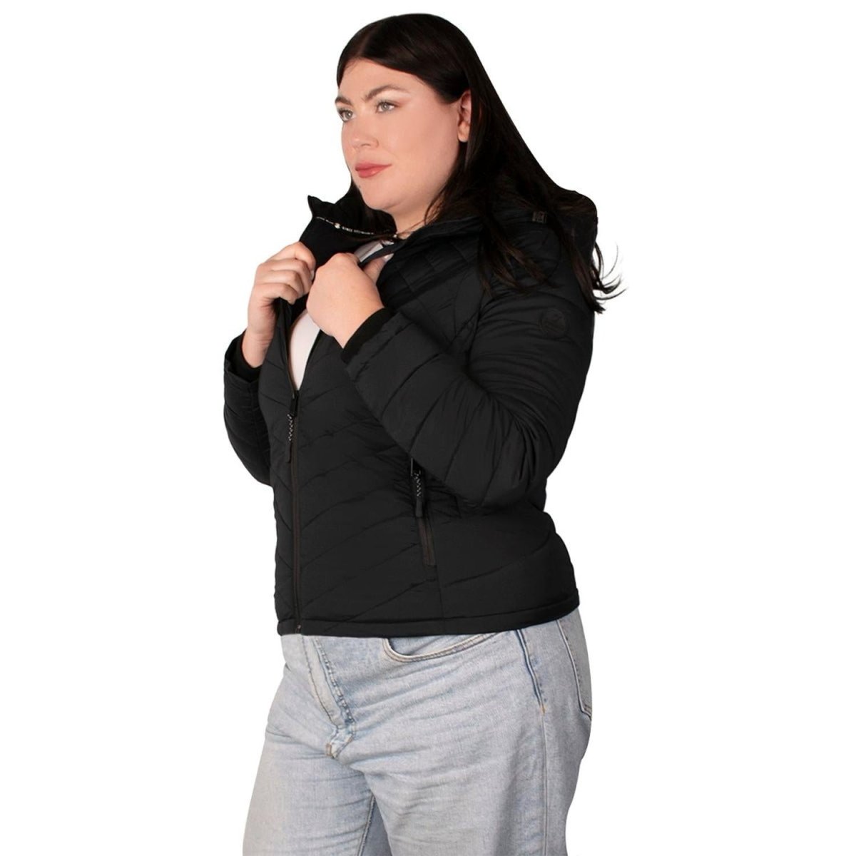 Chamarra Capitonada Con Gorro Desmontable Greenlander Mujer Plus Size - Greenlander