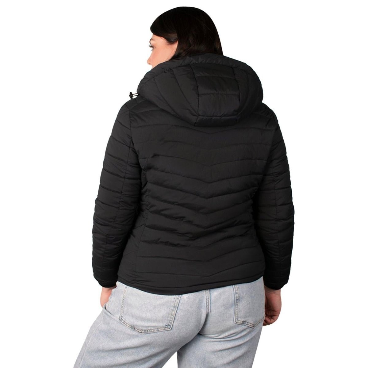 Chamarra Capitonada Con Gorro Desmontable Greenlander Mujer Plus Size - Greenlander