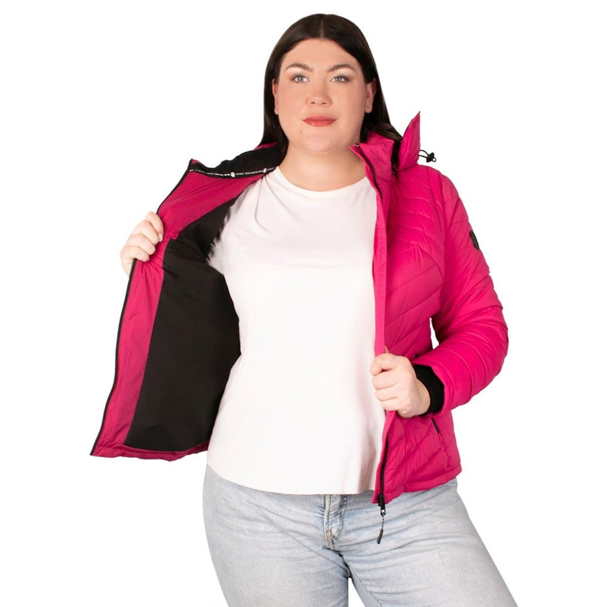 Chamarra Capitonada Con Gorro Desmontable Greenlander Mujer Plus Size - Greenlander