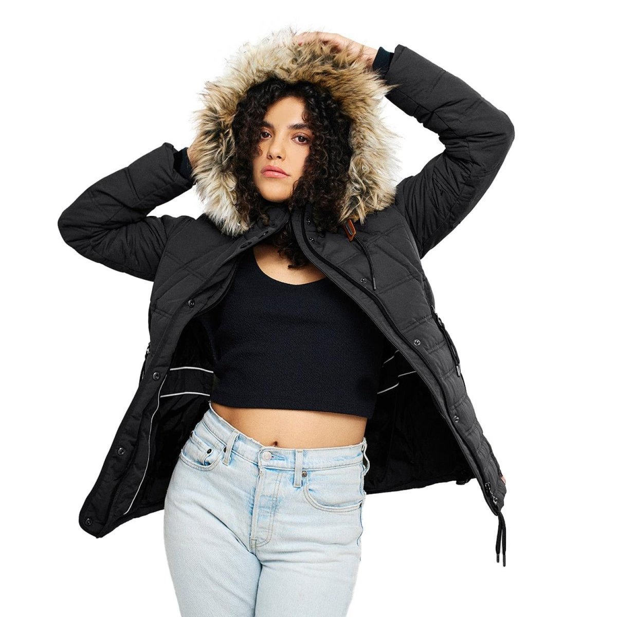 Chamarra Capitonada con Gorro Desmontable Mujer - Greenlander