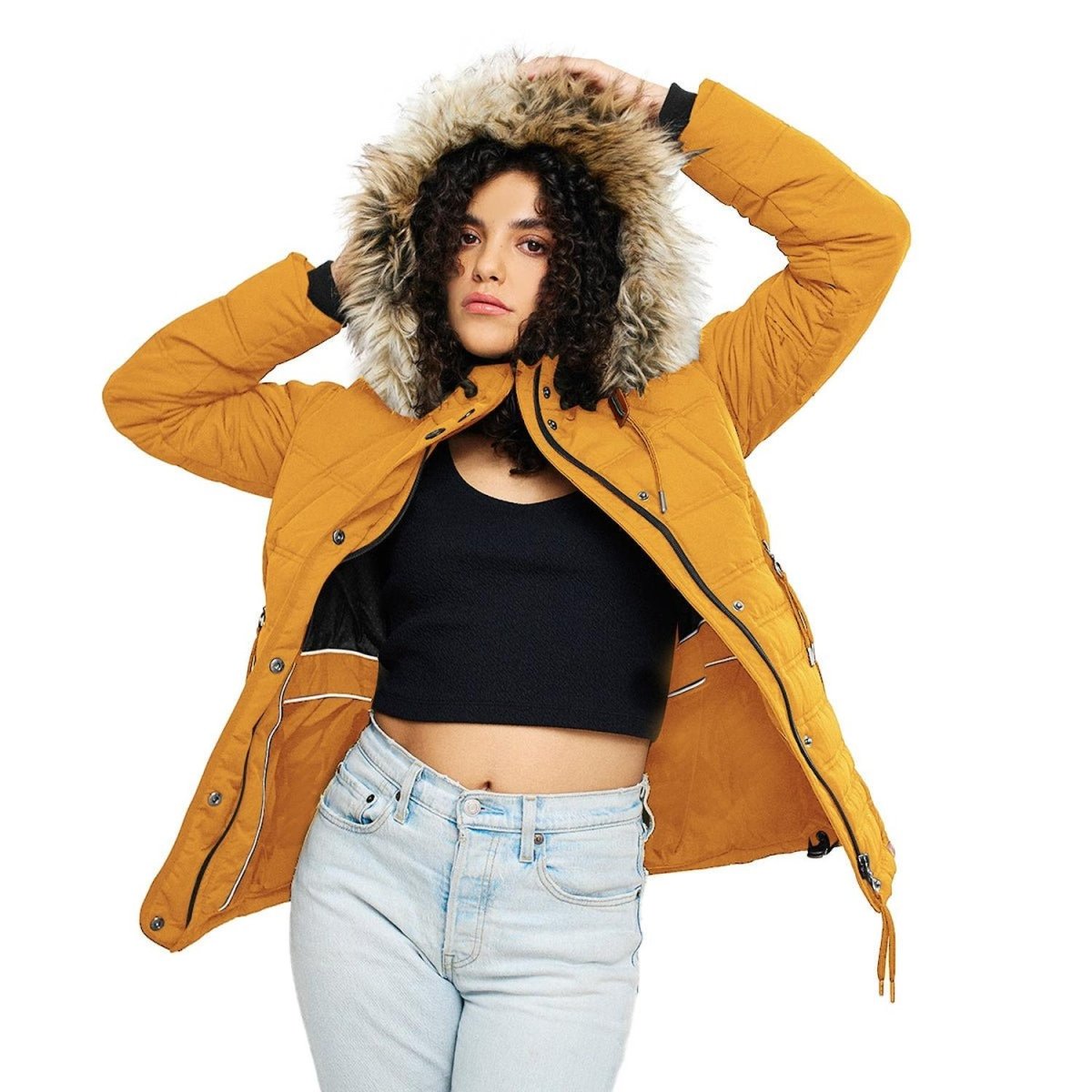 Chamarra Capitonada con Gorro Desmontable Mujer - Greenlander