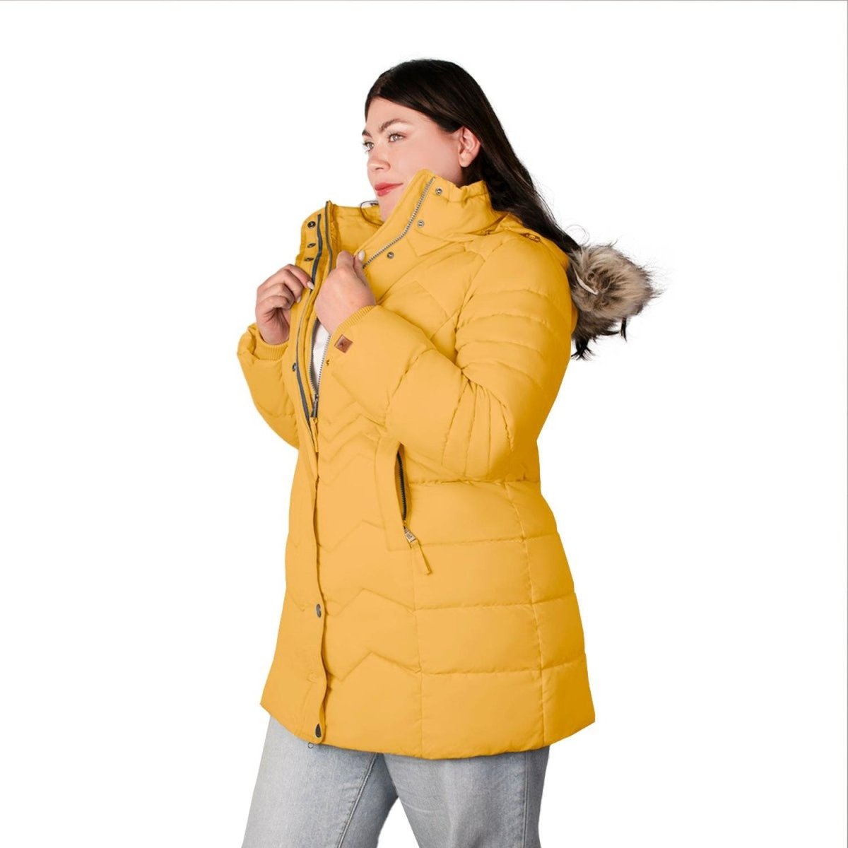 Chamarra Capitonada con Gorro Desmontable Mujer Plus Size - Greenlander