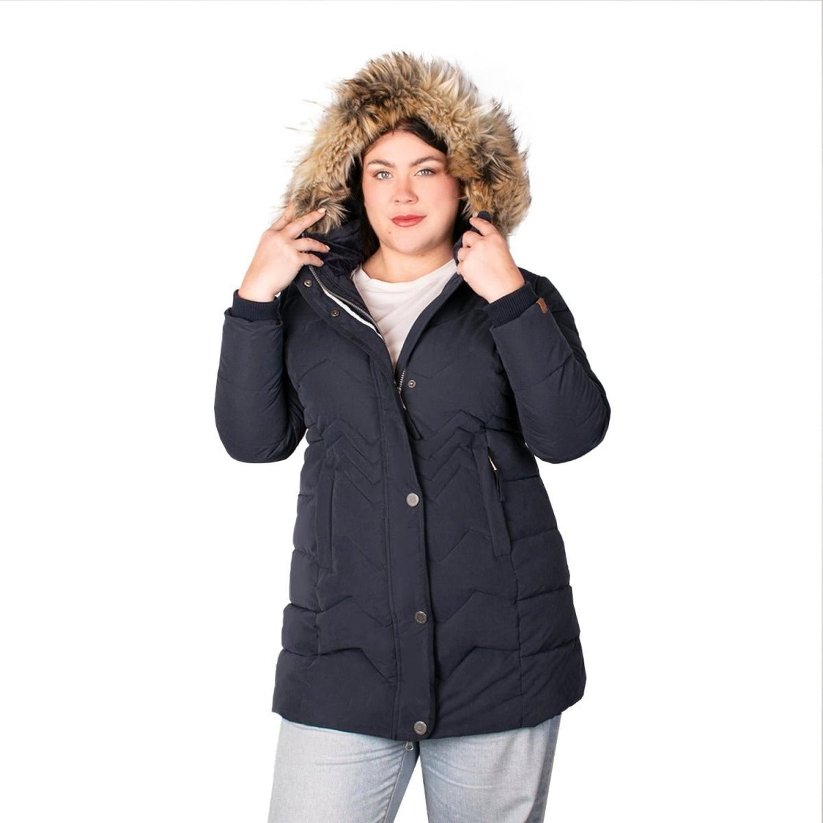 Chamarra Capitonada con Gorro Desmontable Mujer Plus Size - Greenlander