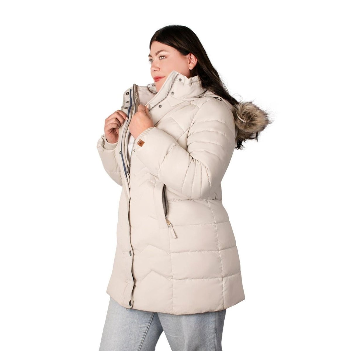 Chamarra Capitonada con Gorro Desmontable Mujer Plus Size - Greenlander