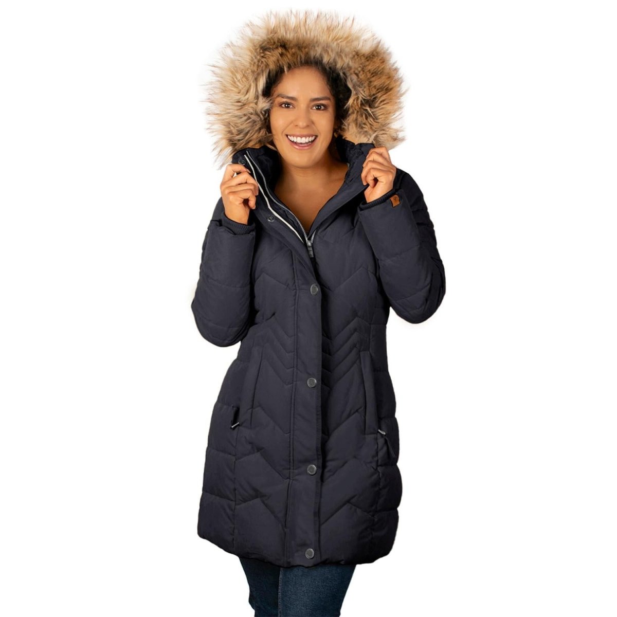 Chamarra Capitonada Con Gorro Desmontable para Mujer - Greenlander