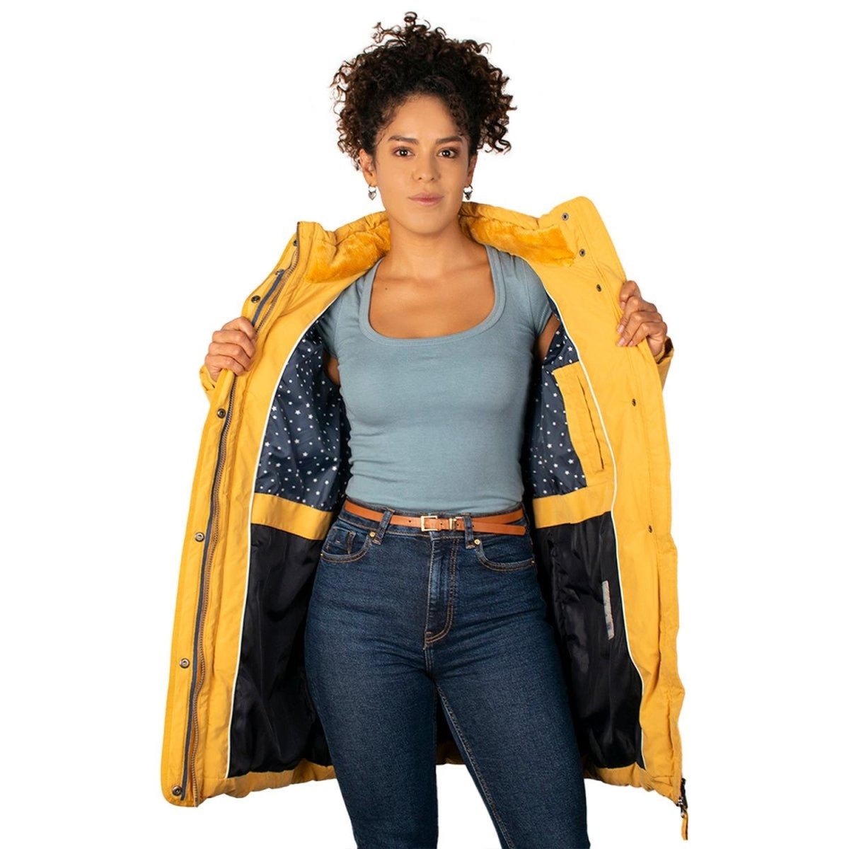 Chamarra Capitonada Con Gorro Desmontable para Mujer - Greenlander