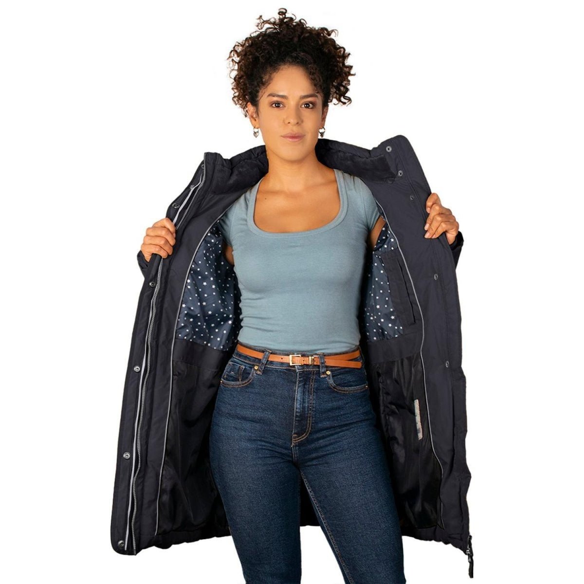 Chamarra Capitonada Con Gorro Desmontable para Mujer - Greenlander