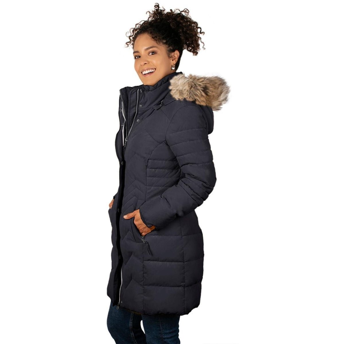 Chamarra Capitonada Con Gorro Desmontable para Mujer - Greenlander