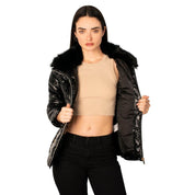 Chamarra Capitonada Cuello Alto Terminado Brillante Mujer - Greenlander