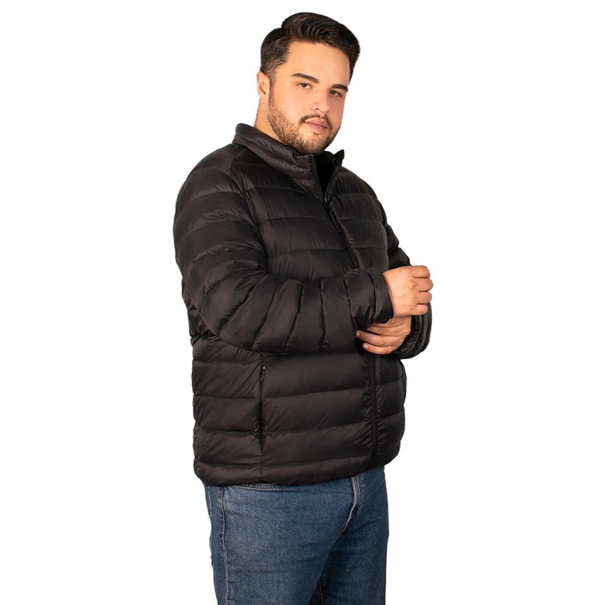 Chamarra Capitonada De Pluma Packable Hombre Plus Size - Greenlander