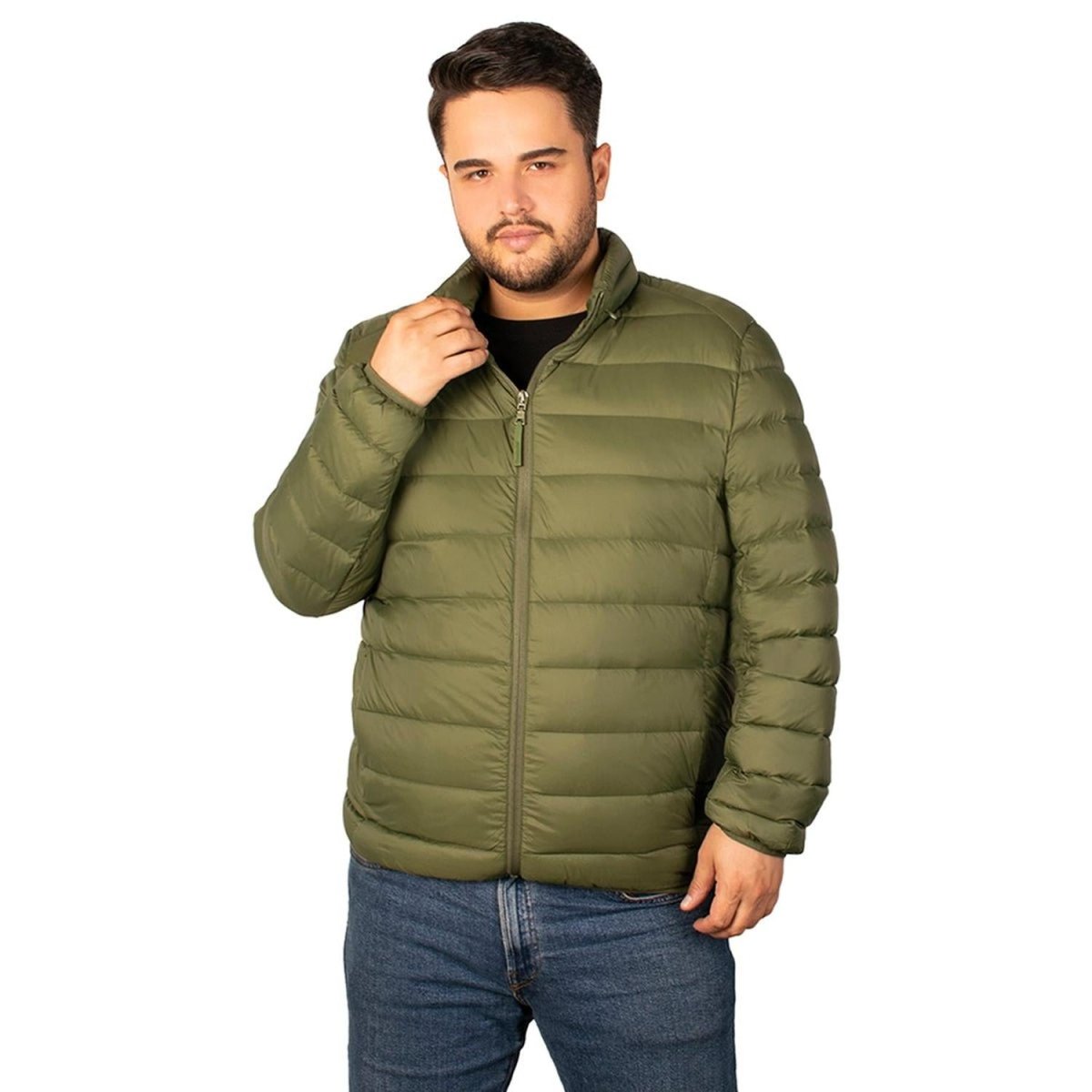 Chamarra Capitonada De Pluma Packable Hombre Plus Size - Greenlander