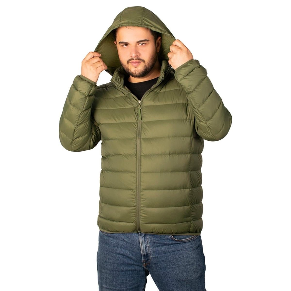 Chamarra Capitonada De Pluma Packable Hombre Plus Size - Greenlander