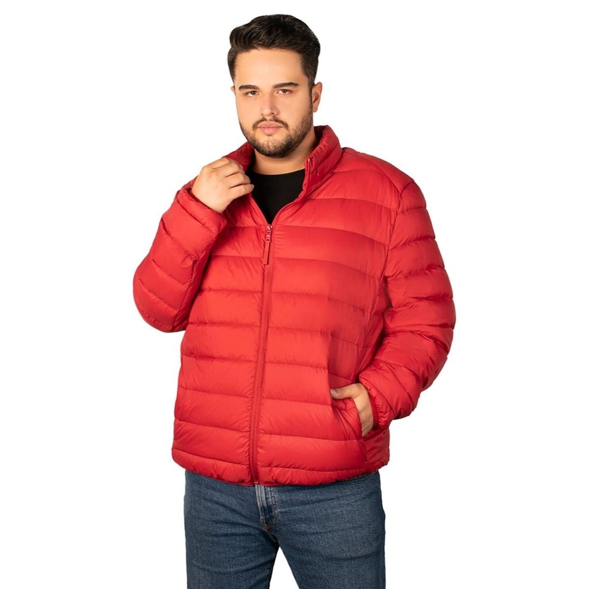 Chamarra Capitonada De Pluma Packable Hombre Plus Size - Greenlander