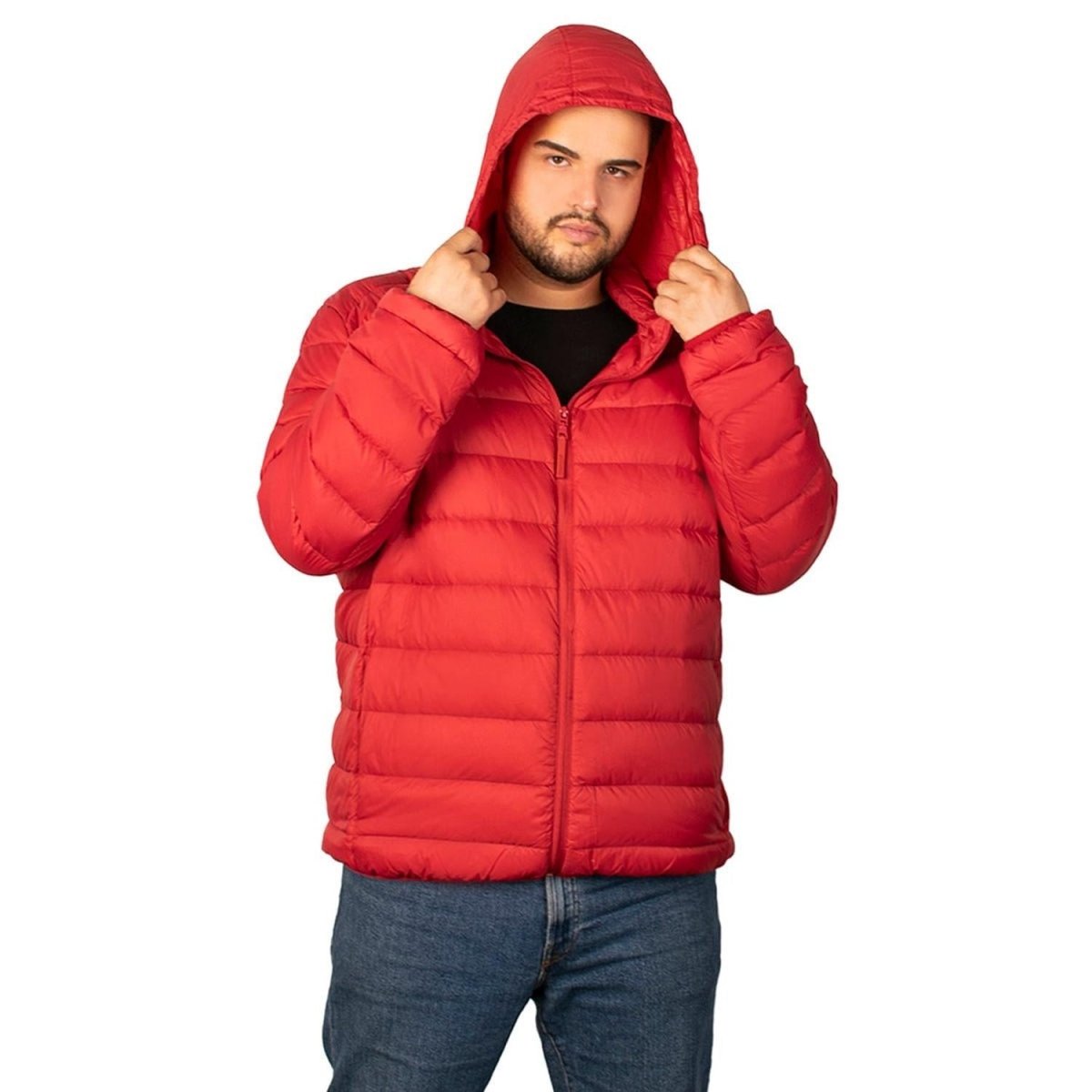 Chamarra Capitonada De Pluma Packable Hombre Plus Size - Greenlander